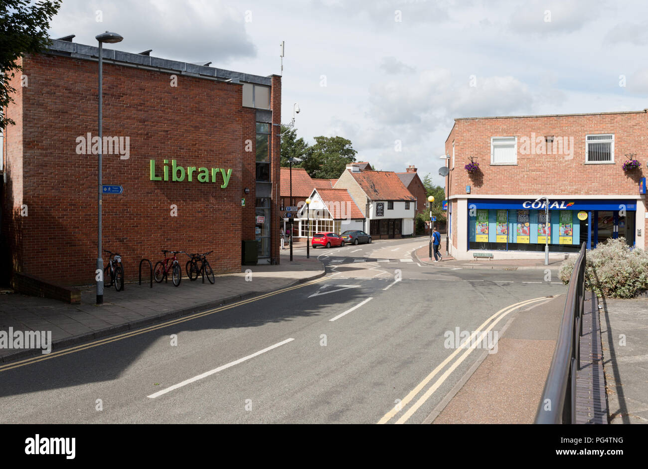 Thetford Library, Raymond Street, Thetford, looking to Tanner Street