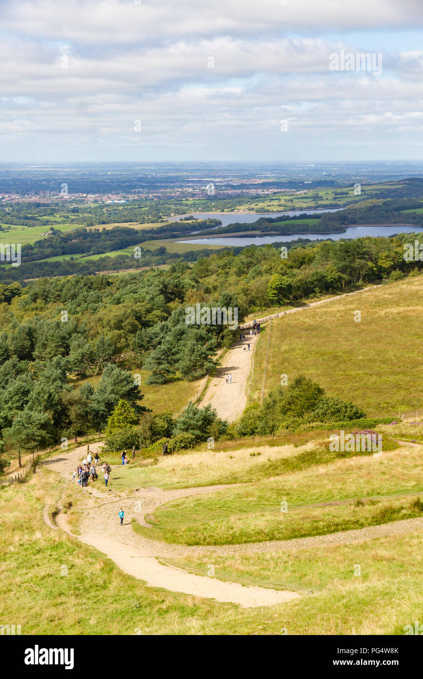 View from the top of Rivington Pike, Bolton, Lancashire Stock Photo - Alamy