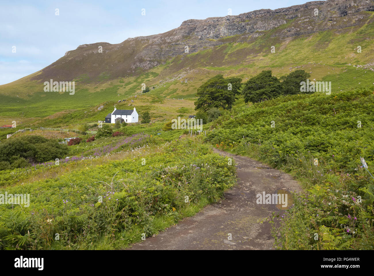 Old farm cottage in Cleadale, Isle of Eigg Stock Photo