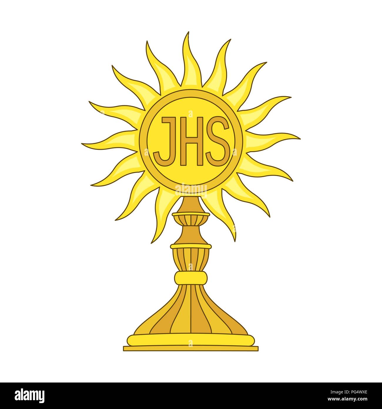 Illustration of a communion depicting traditional Christian symbol Stock Vector