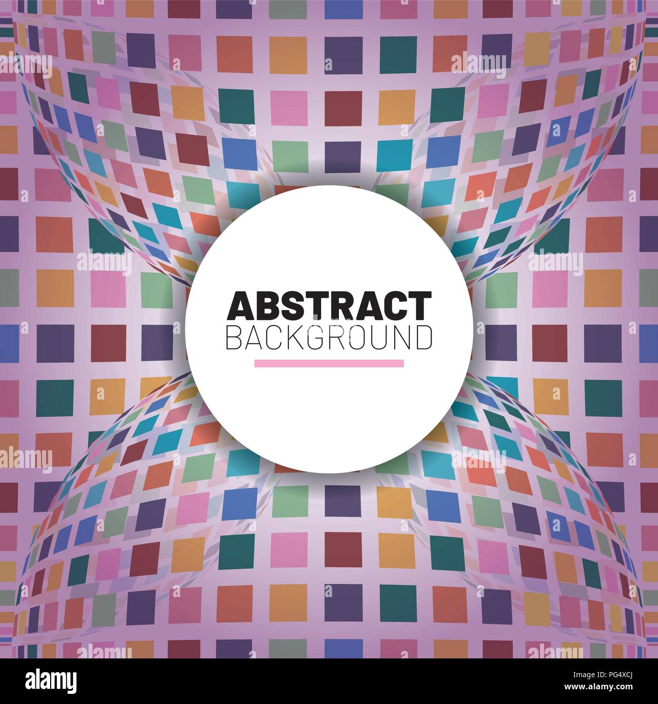 Abstract background with globes mosaic 3d vector illustration Stock Vector