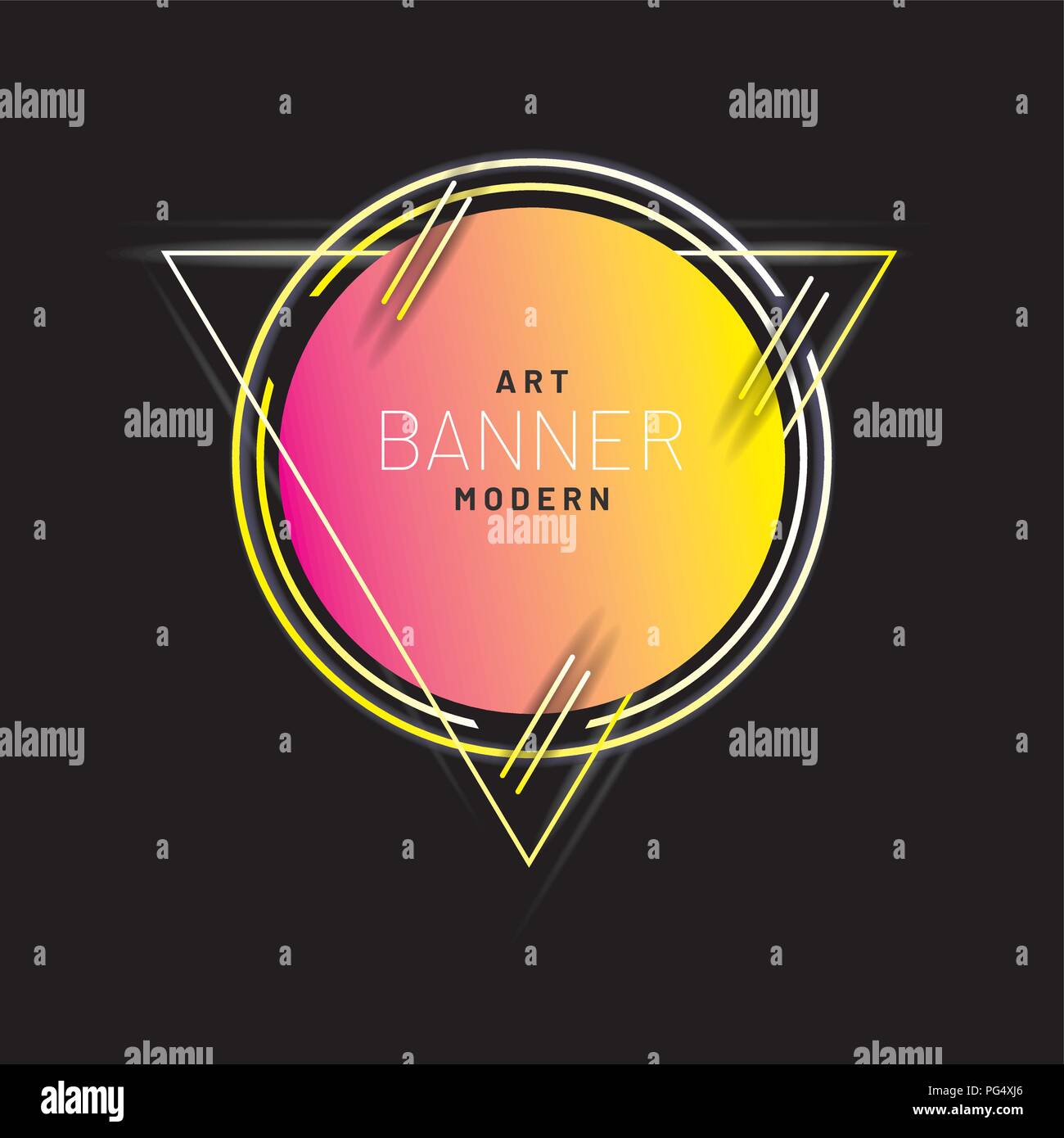 Vector bright banners with circle hi-res stock photography and images ...