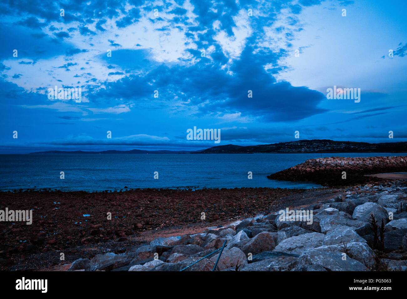 Blue sunset Stock Photo