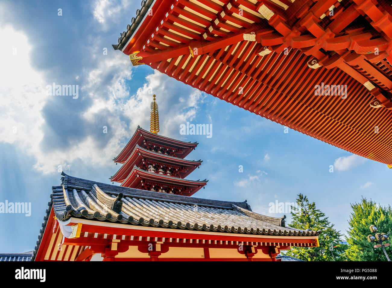 Senso-ji temple in Asakusa, Tokyo, Japan. Stock Photo