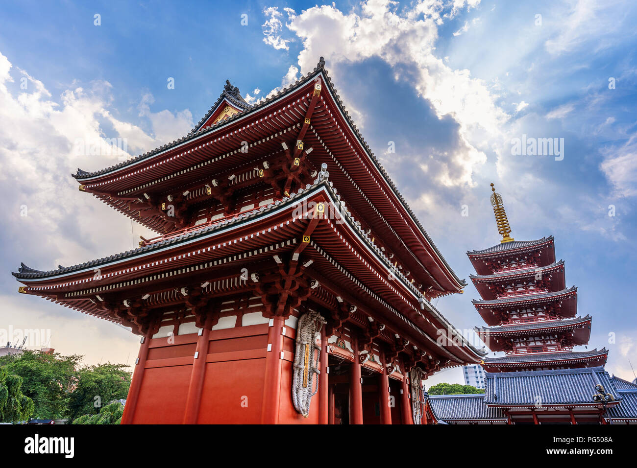 Senso-ji temple in Asakusa, Tokyo, Japan. Stock Photo