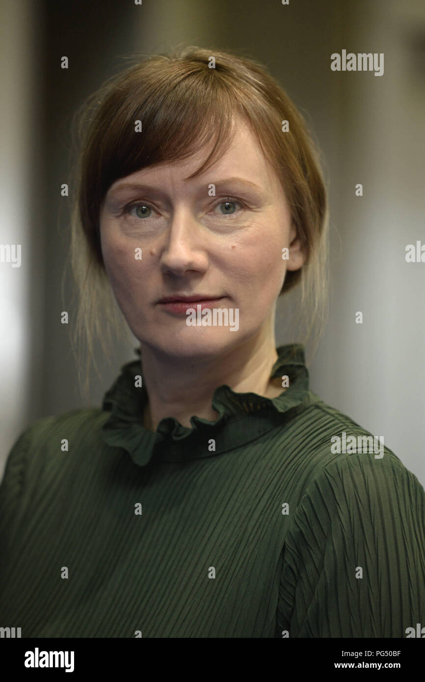 DEU, 17.03.2018: Portrait Kristine Bilkau (Germany), born in 1974, is an author and writer. She lives in Hamburg | Stock Photo
