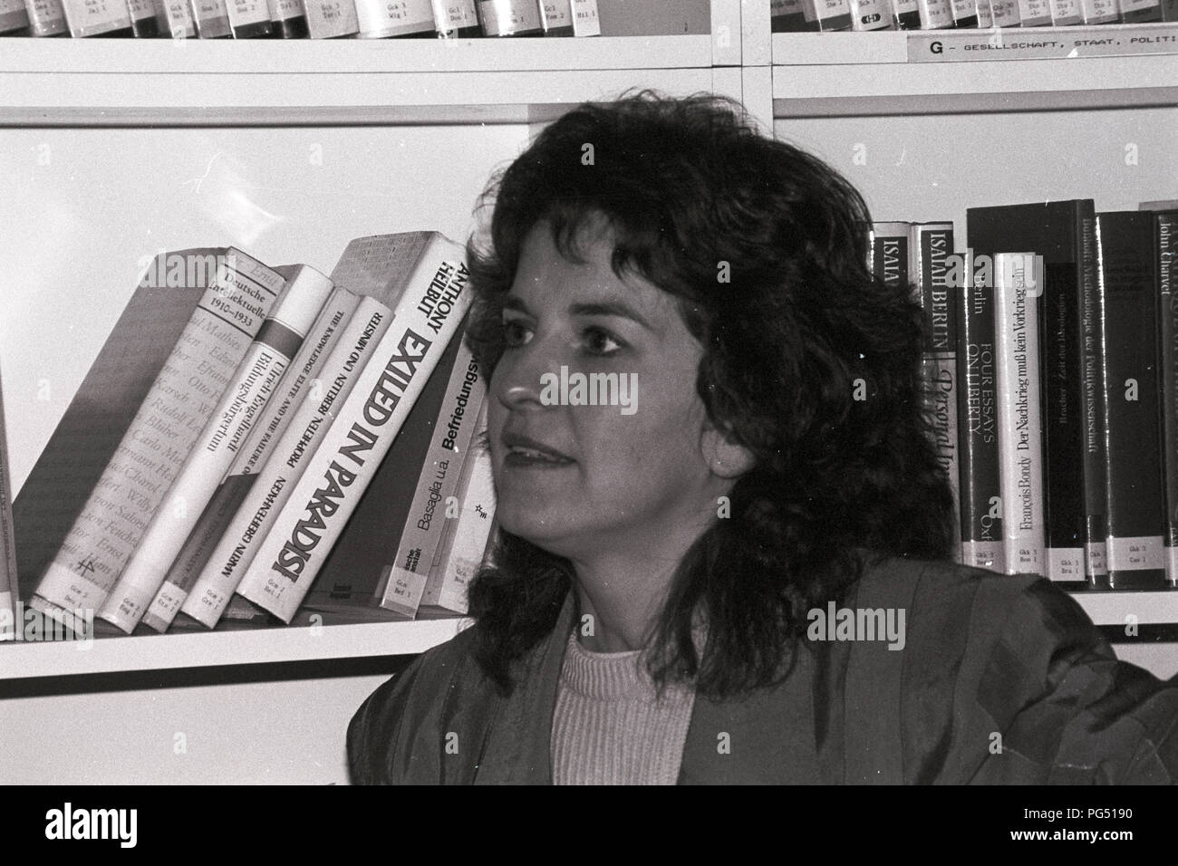The literary scholar and philosopher Cornelia Klinger at a meeting of the IWM (Institute for Human Sciences) in Vienna. Klinger led the IWM from 2013 to 2015. Stock Photo
