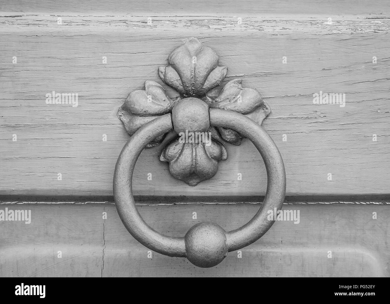 Old metal door knob Stock Photo