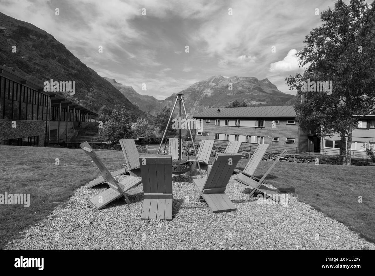 House in mountains norway Black and White Stock Photos & Images - Alamy