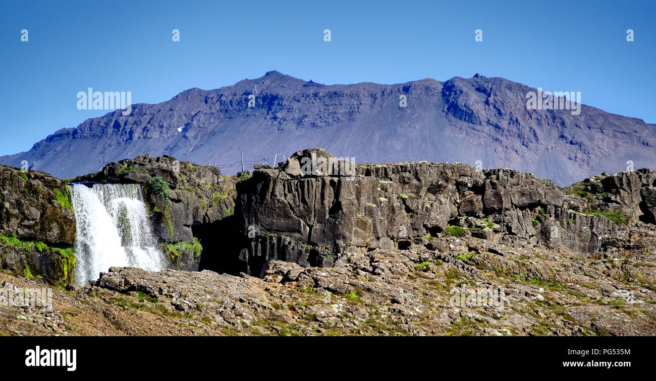 Dark basalt rift cliffs hi-res stock photography and images - Alamy