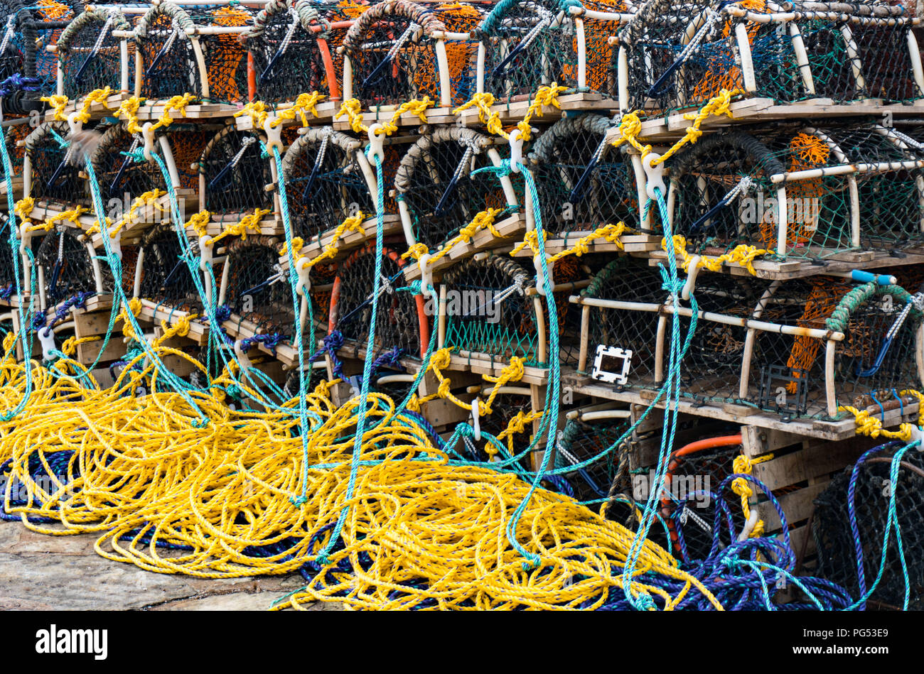 Lobster Pots Stock Photo Alamy