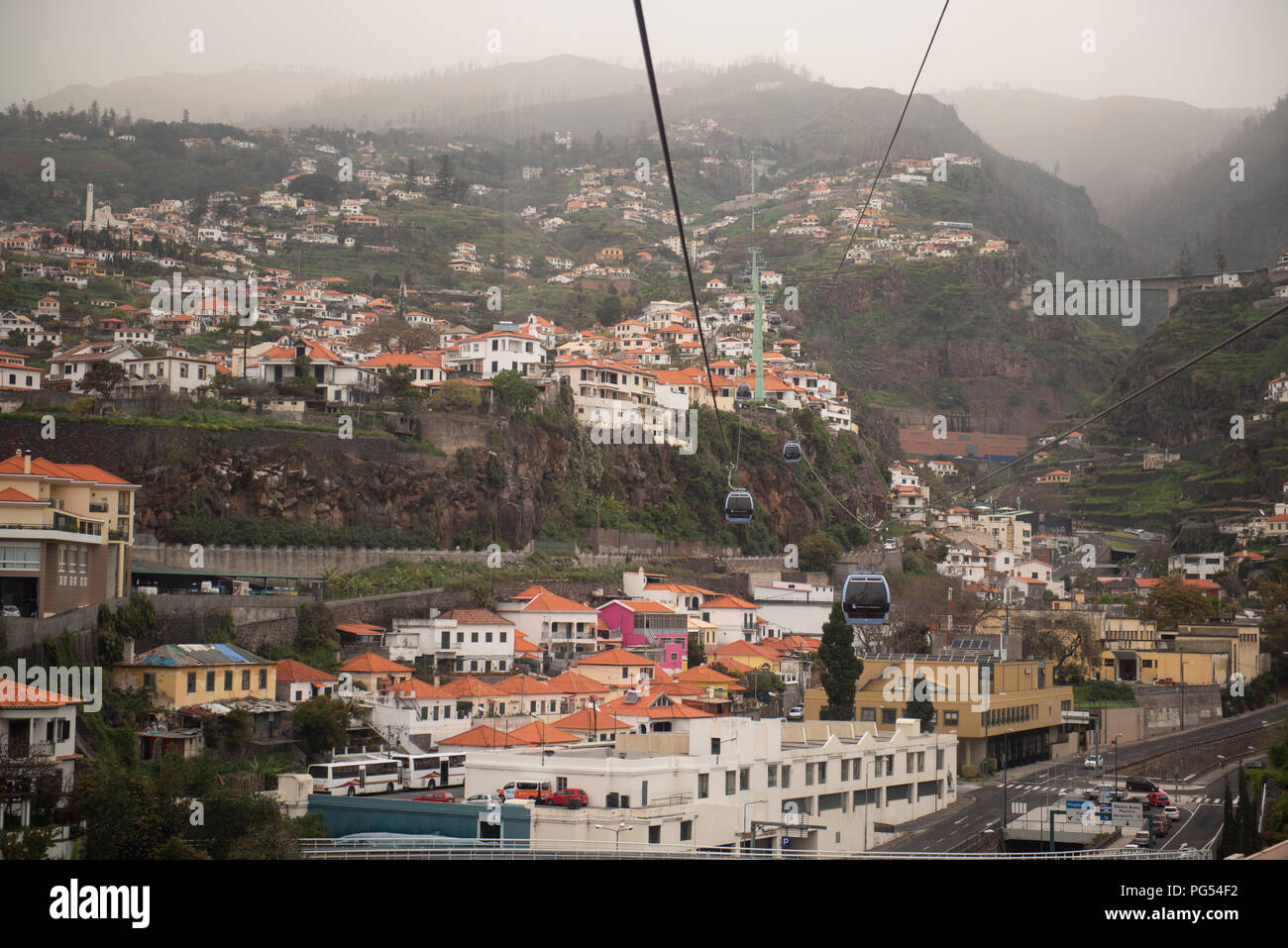 Views from Madeira cable car ride. Credit: Lee Ramsden / Alamy Stock Photo