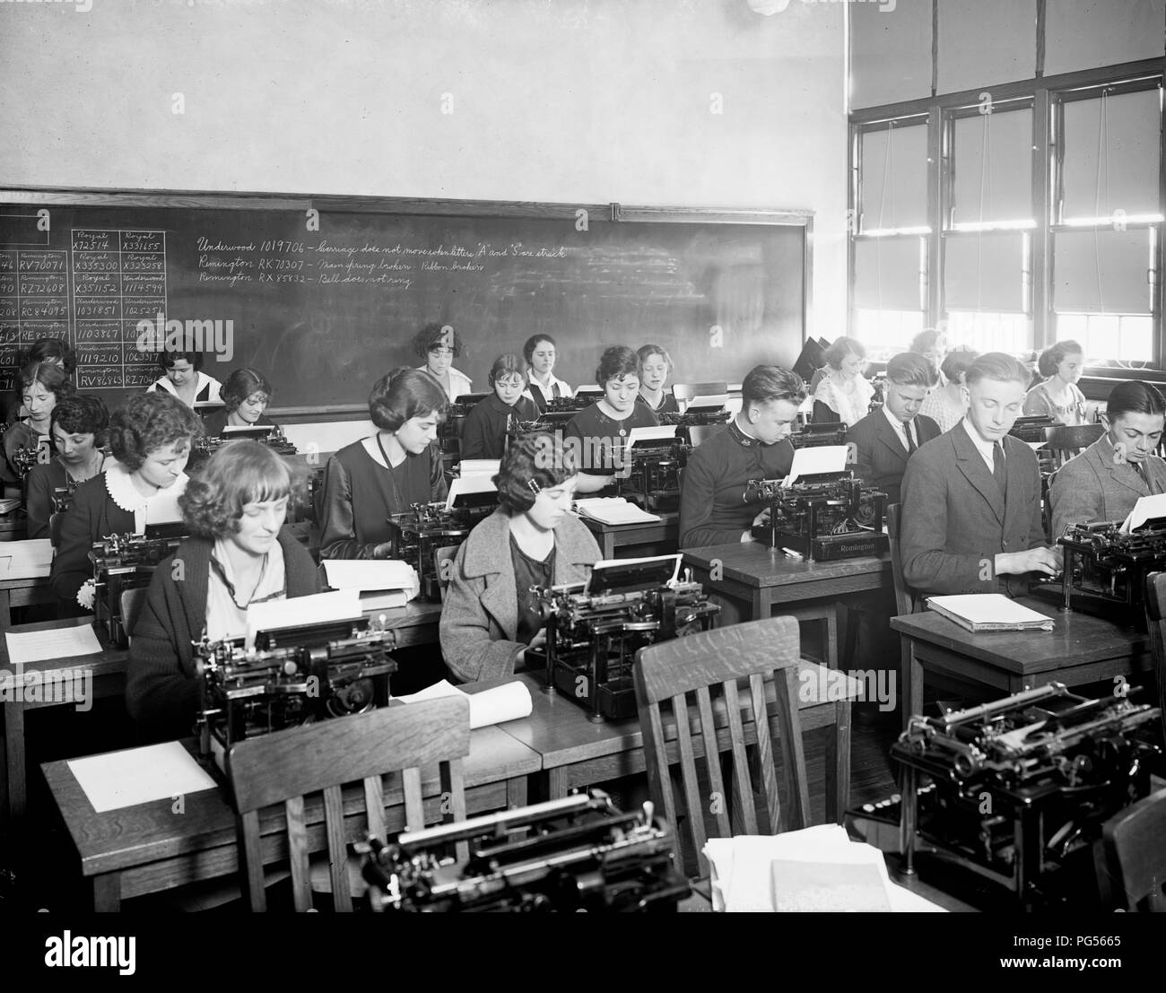 Eastern High School, Typewriting class, [Washington, D.C.] Stock Photo