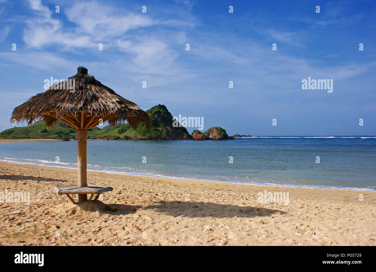 Pantai Kuta Mandalika Beach Lombok Island Indonesia Stock