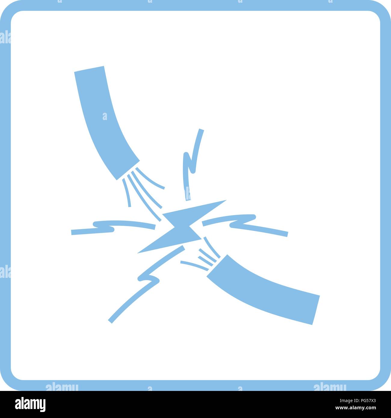 Icon of Wire . Blue frame design. Vector illustration Stock Vector ...