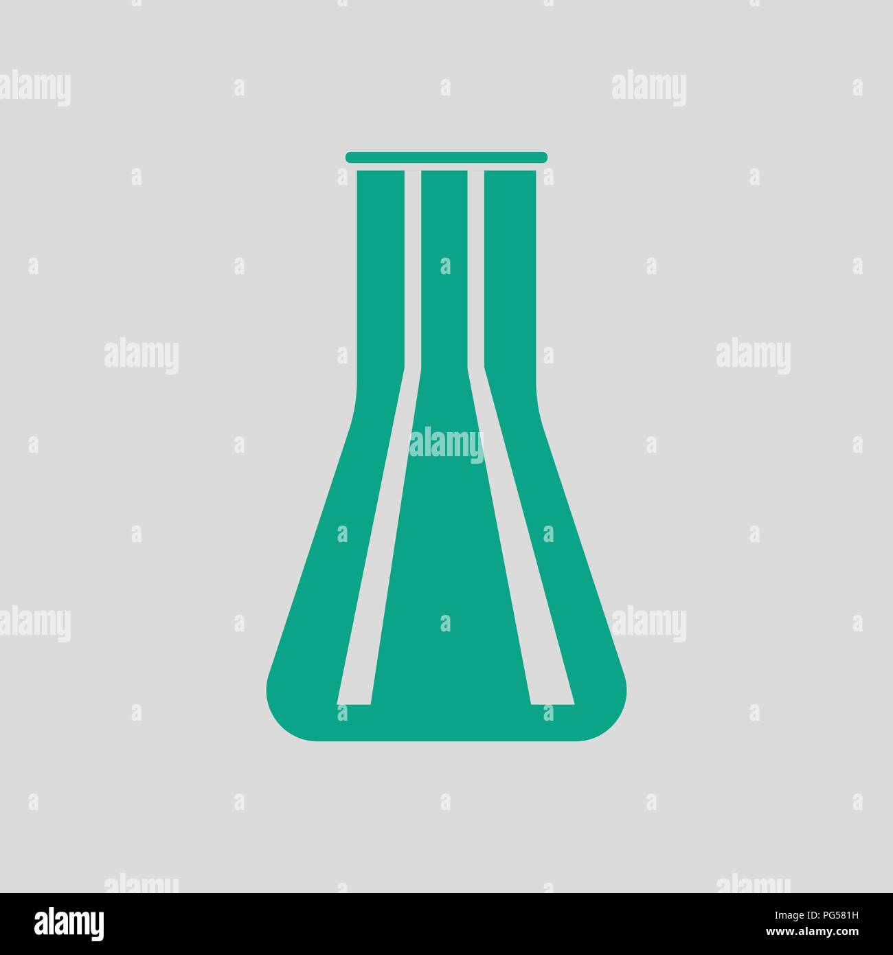 Chemical bulbs icon. Gray background with green. Vector illustration ...