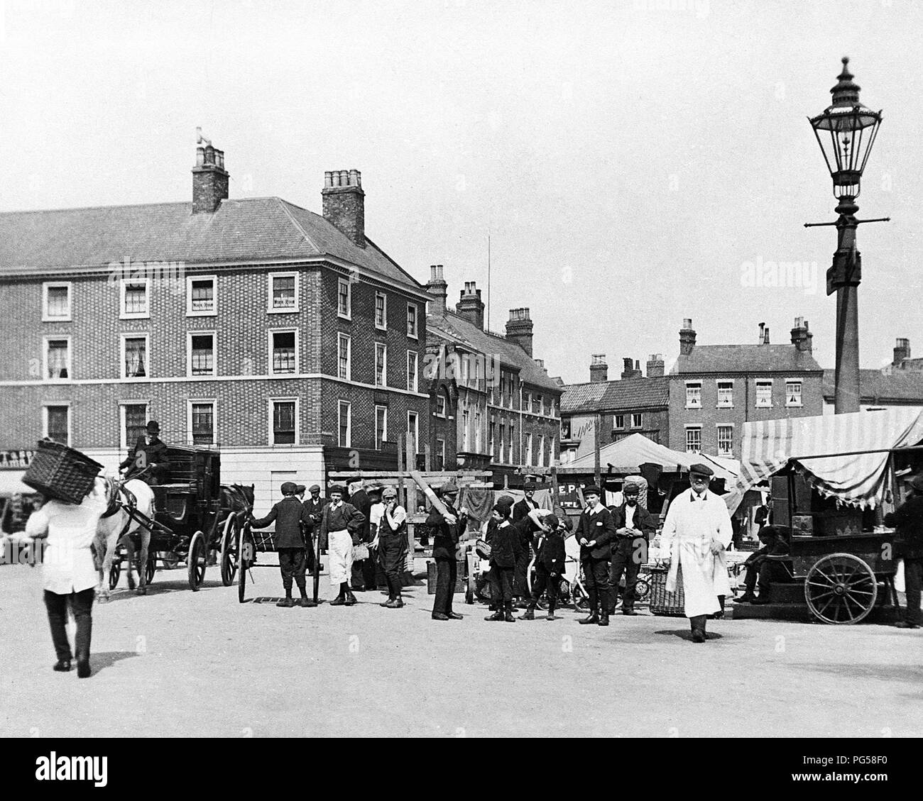 Market Square, Retford, Victorian period Stock Photo Alamy