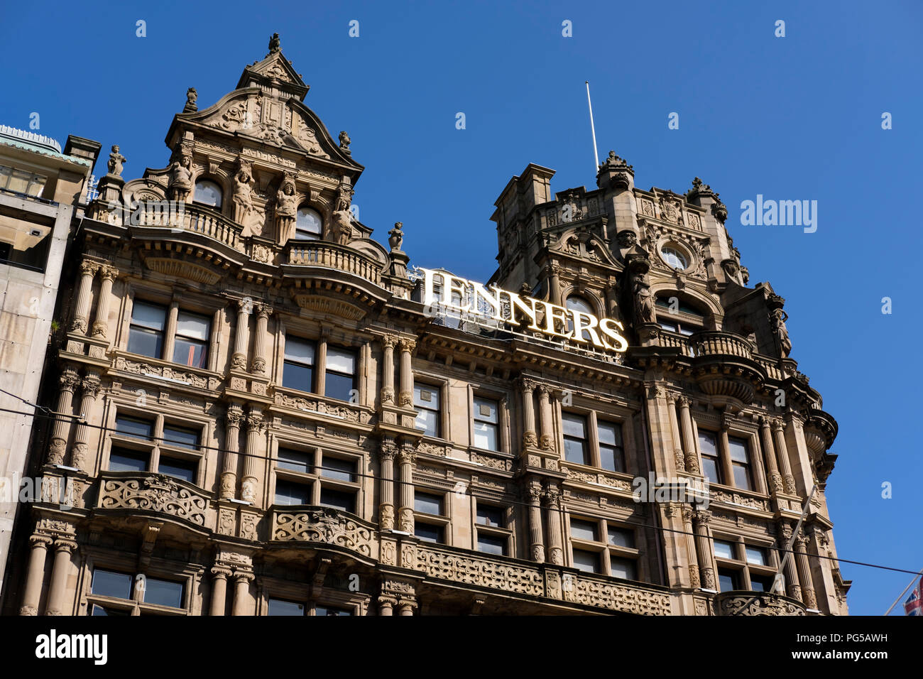 The exterior of Jenners department store, part of House of Fraser, on Princes Street, Edinburgh. Stock Photo