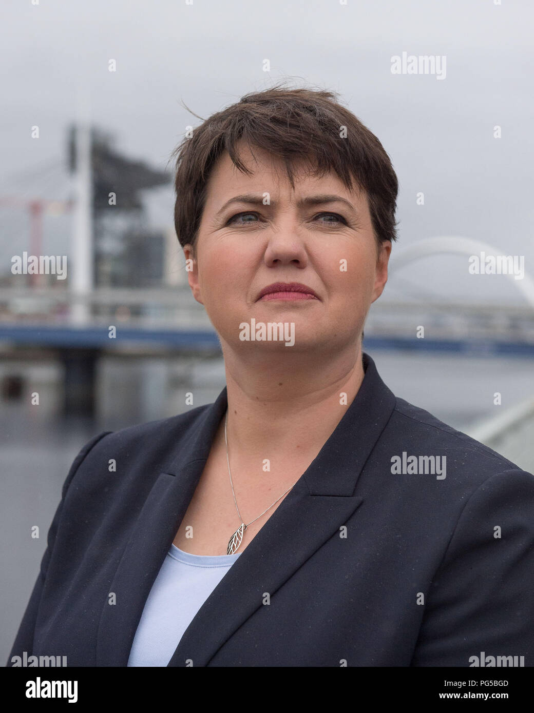 Ruth Davidson MSP - Leader of the Scottish Conservative and Unionist Party, BBC Studios, Glasgow, Scotland - 1st June 2017 Stock Photo