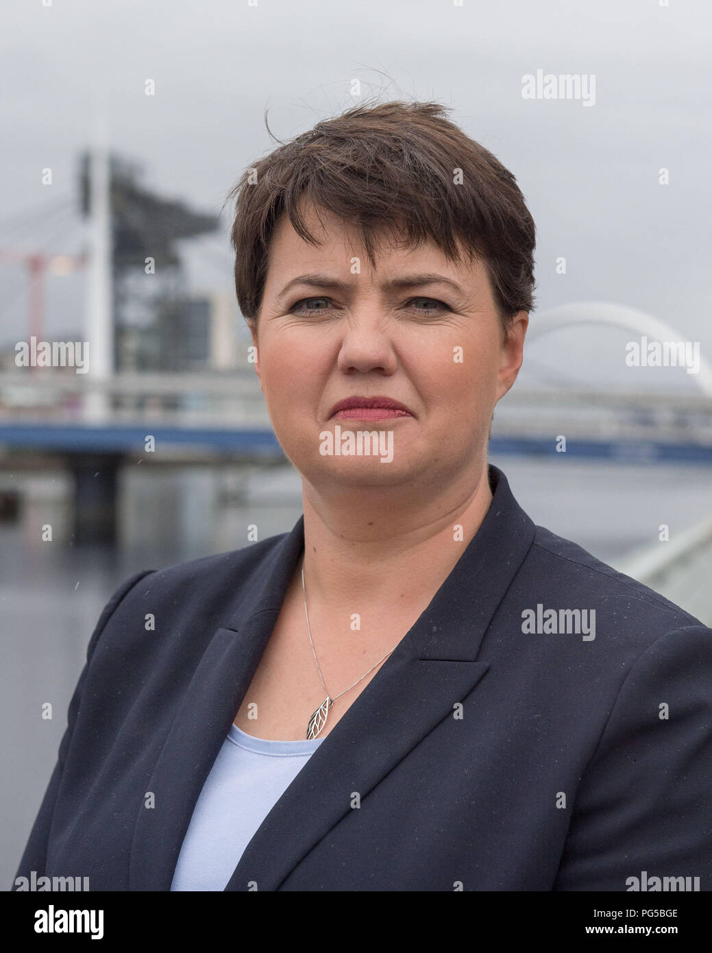 Ruth Davidson MSP - Leader of the Scottish Conservative and Unionist Party, BBC Studios, Glasgow, Scotland - 1st June 2017 Stock Photo