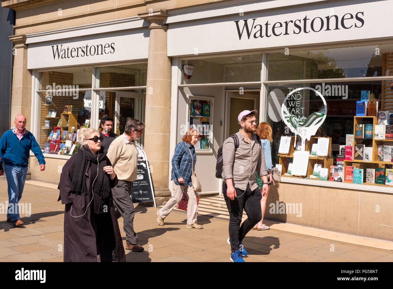 Waterstones storefront, on Princes Street, Edinburgh Stock