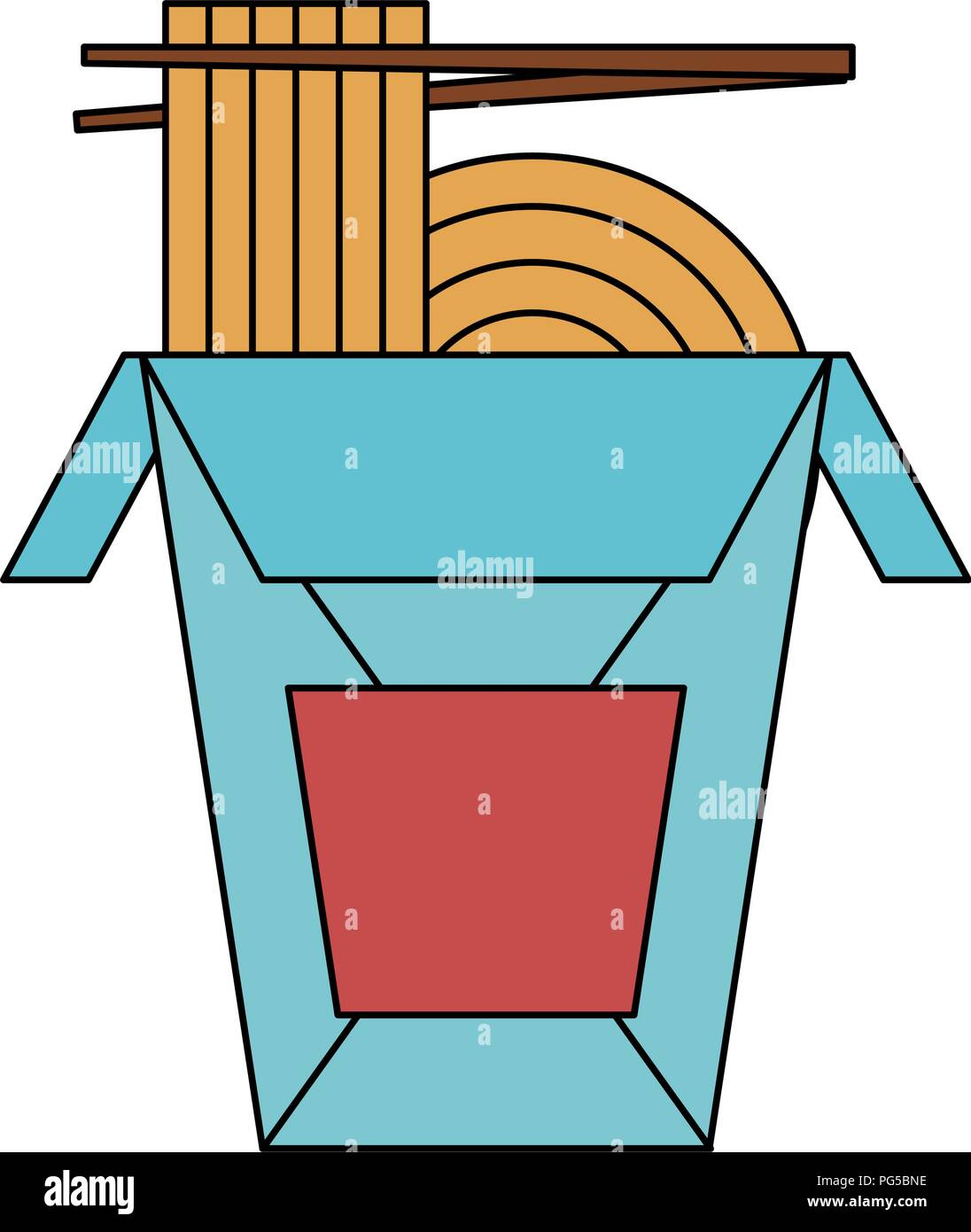 Noodles in box Stock Vector Image & Art Alamy