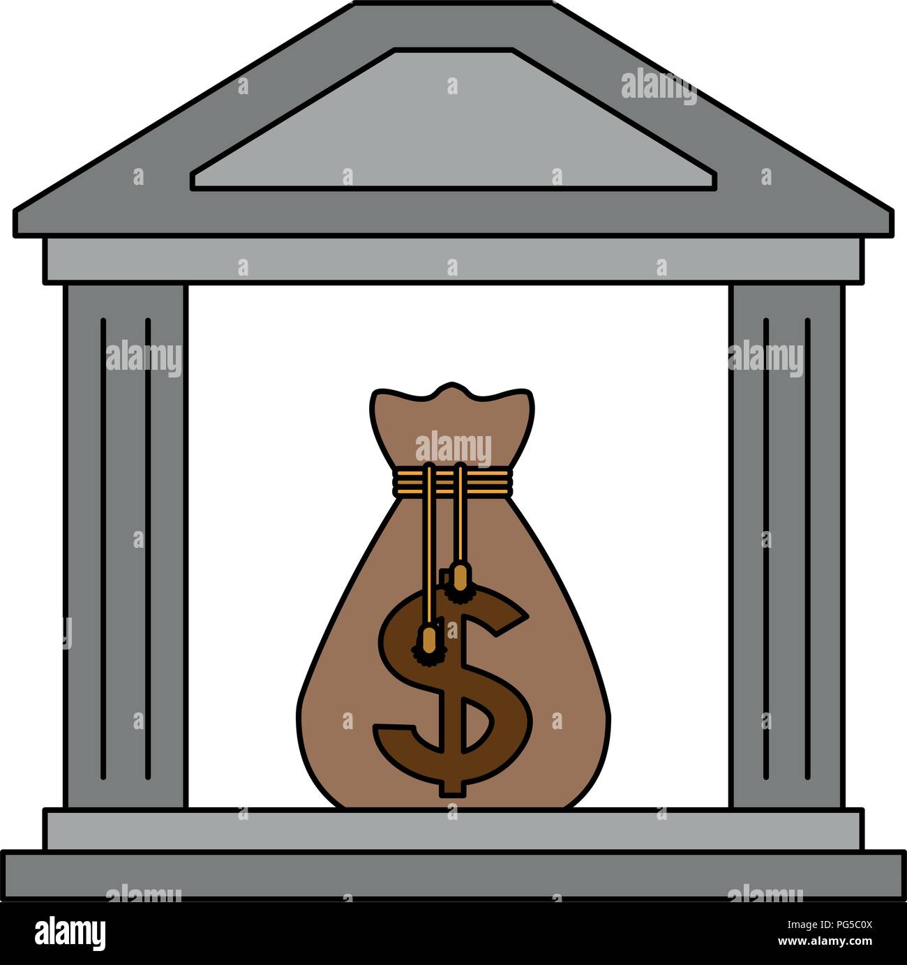 Bank building symbol Stock Vector Image & Art - Alamy