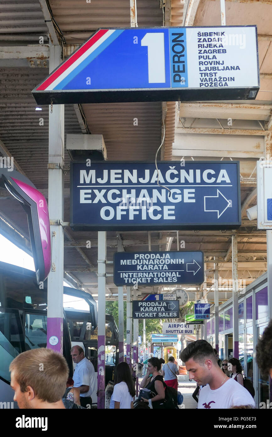 Split bus station, croatia Stock Photo