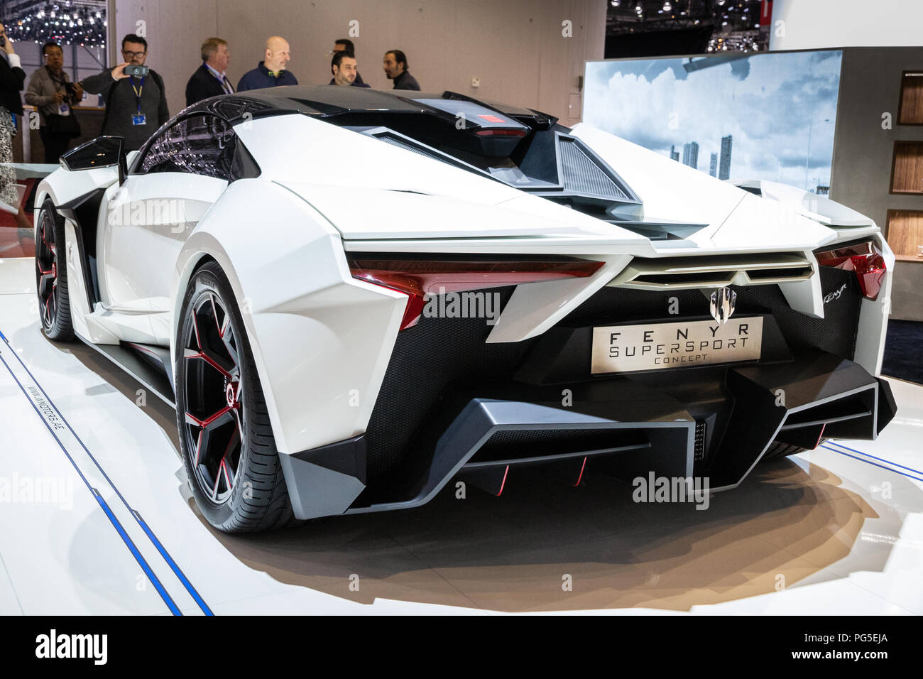 GENEVA, SWITZERLAND - MARCH 6, 2018: W Motors Fenyr SuperSport concept  sports car showcased at the 88th Geneva International Motor Show Stock  Photo - Alamy, image size:1300x956