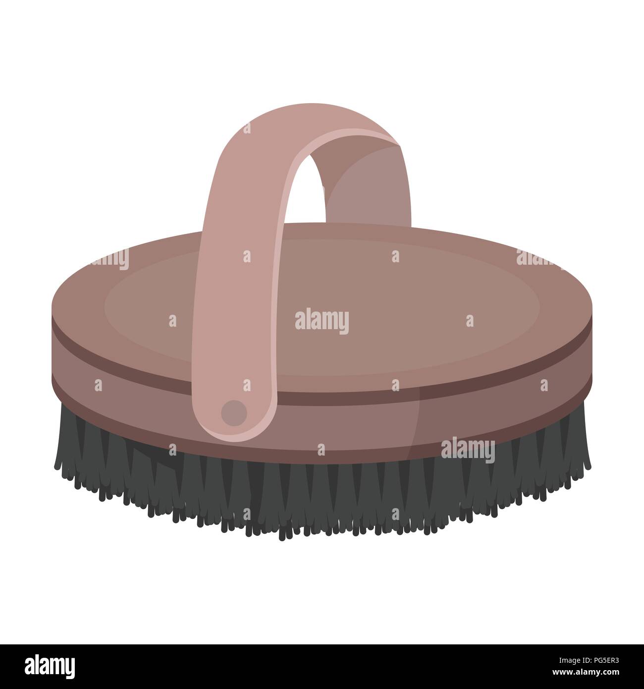 Horse body brush icon in cartoon design isolated on white background ...