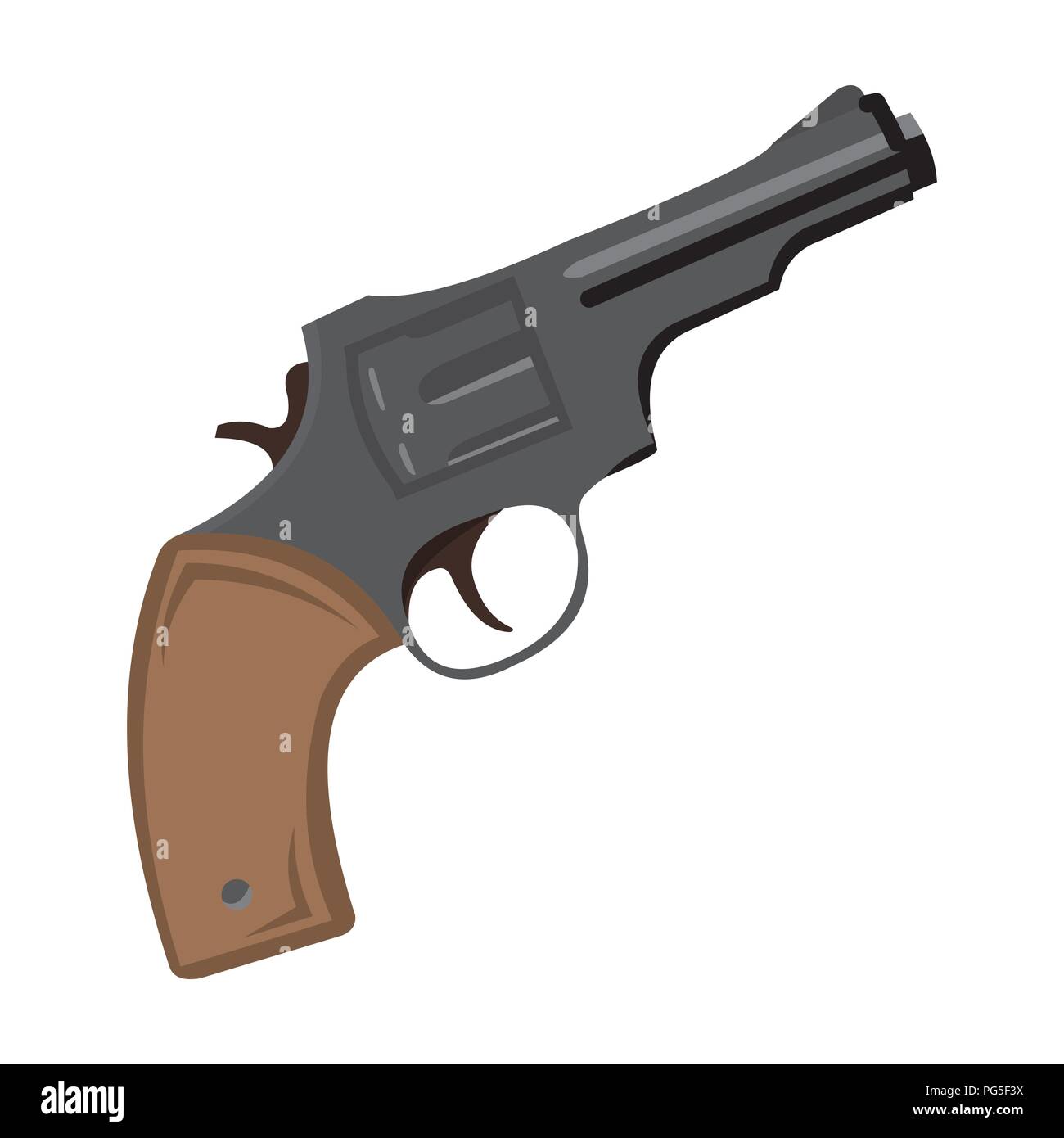 Revolver icon cartoon. Singe western icon from the wild west cartoon ...