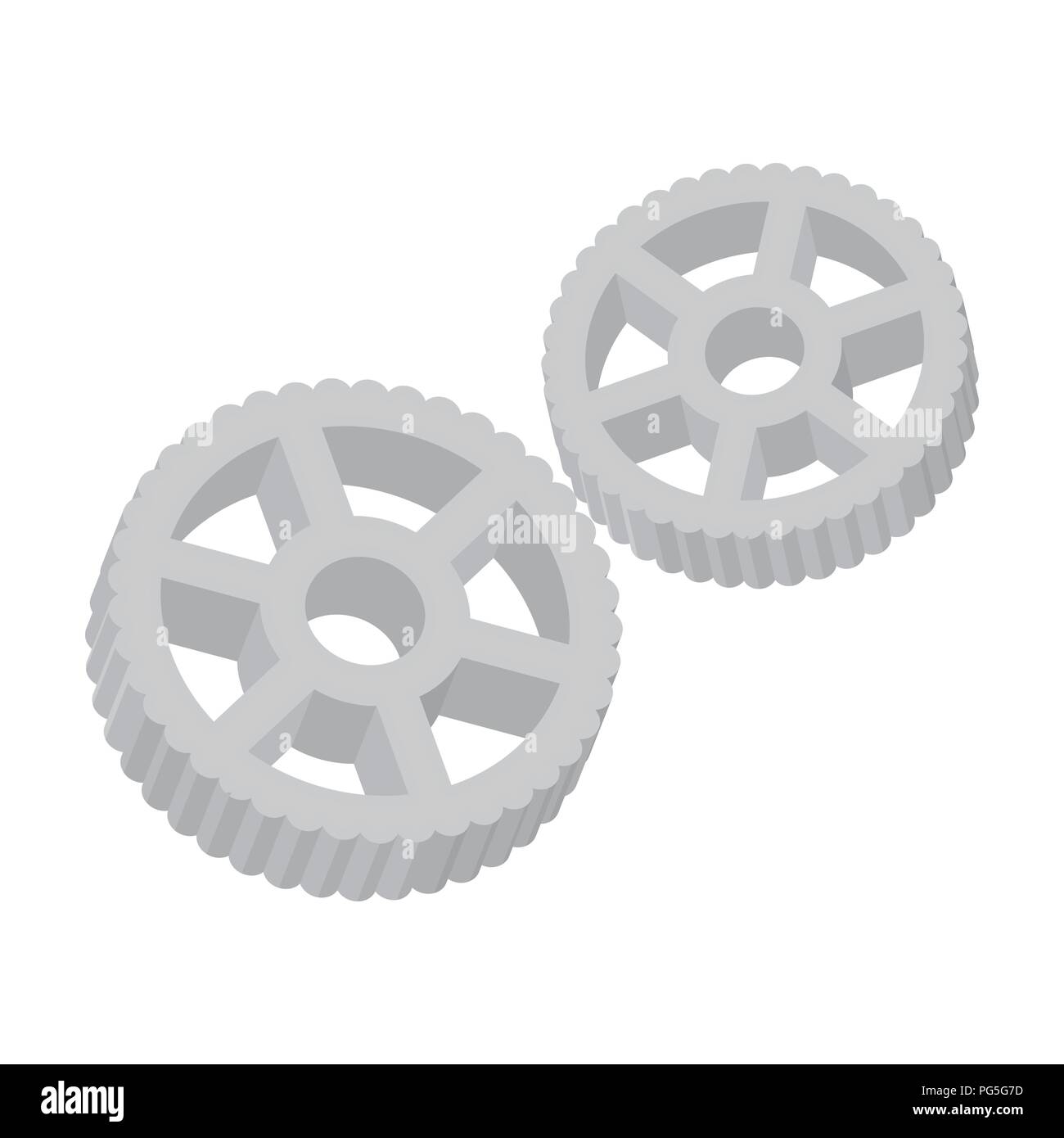 Rotelle pasta icon in monochrome style isolated on white background ...