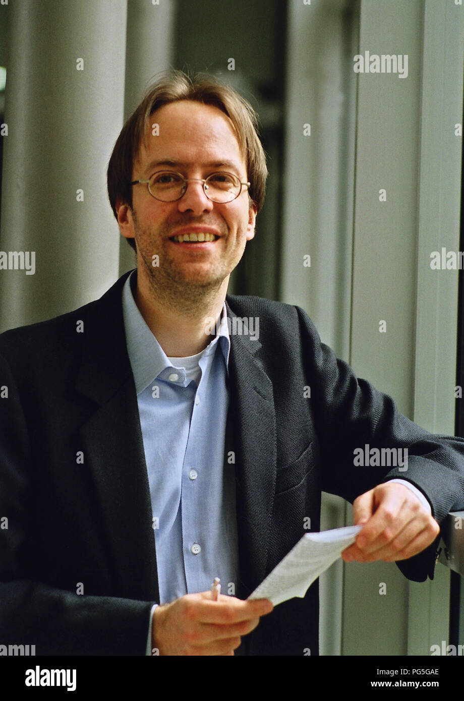 The German writer Joachim Helfer 2002. Stock Photo