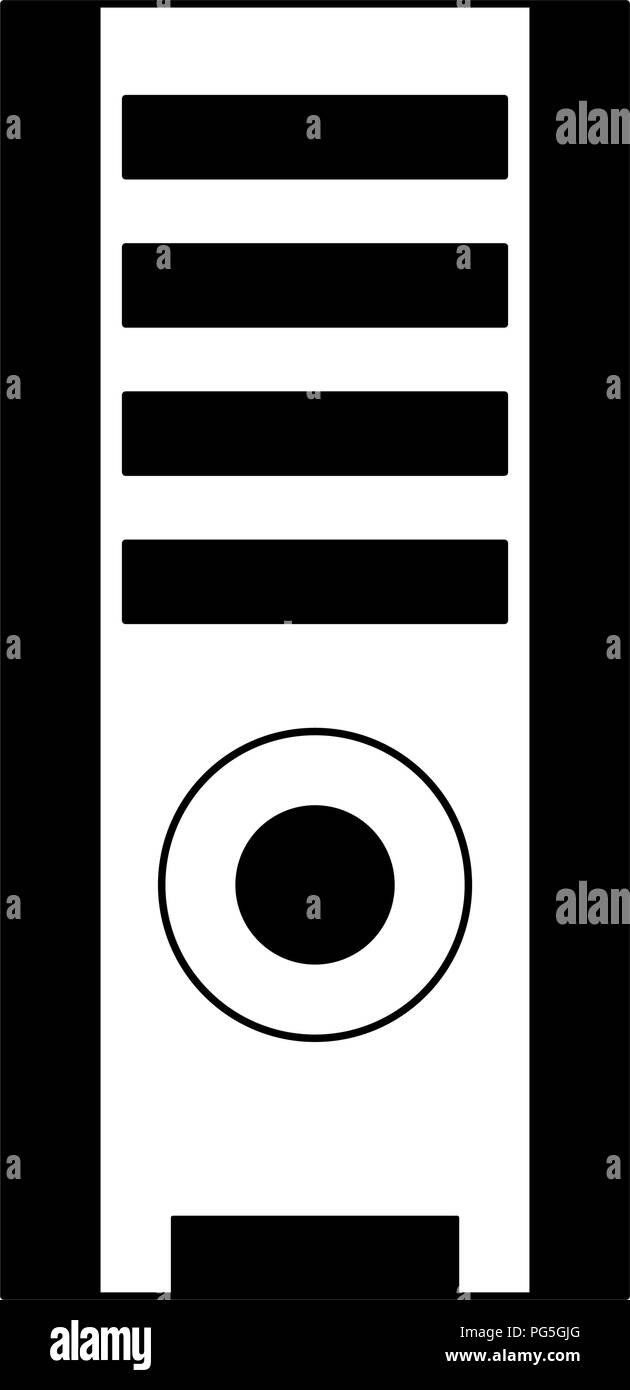 Computer cpu tower in black and white Stock Vector Image & Art - Alamy