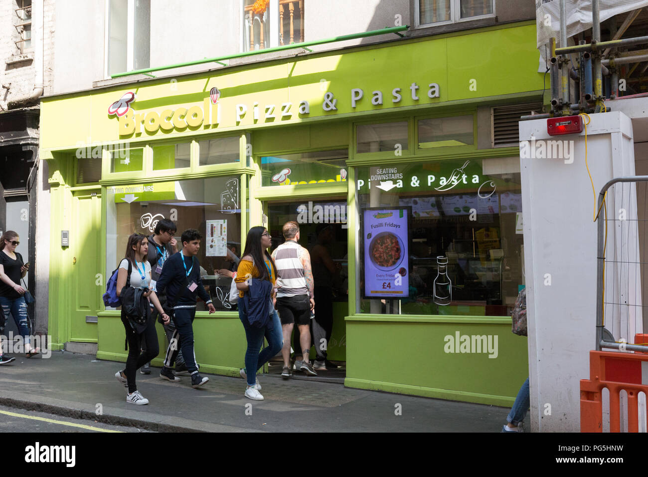 Broccoli Pizza and Pasta Covent Garden London UK Stock Photo Alamy