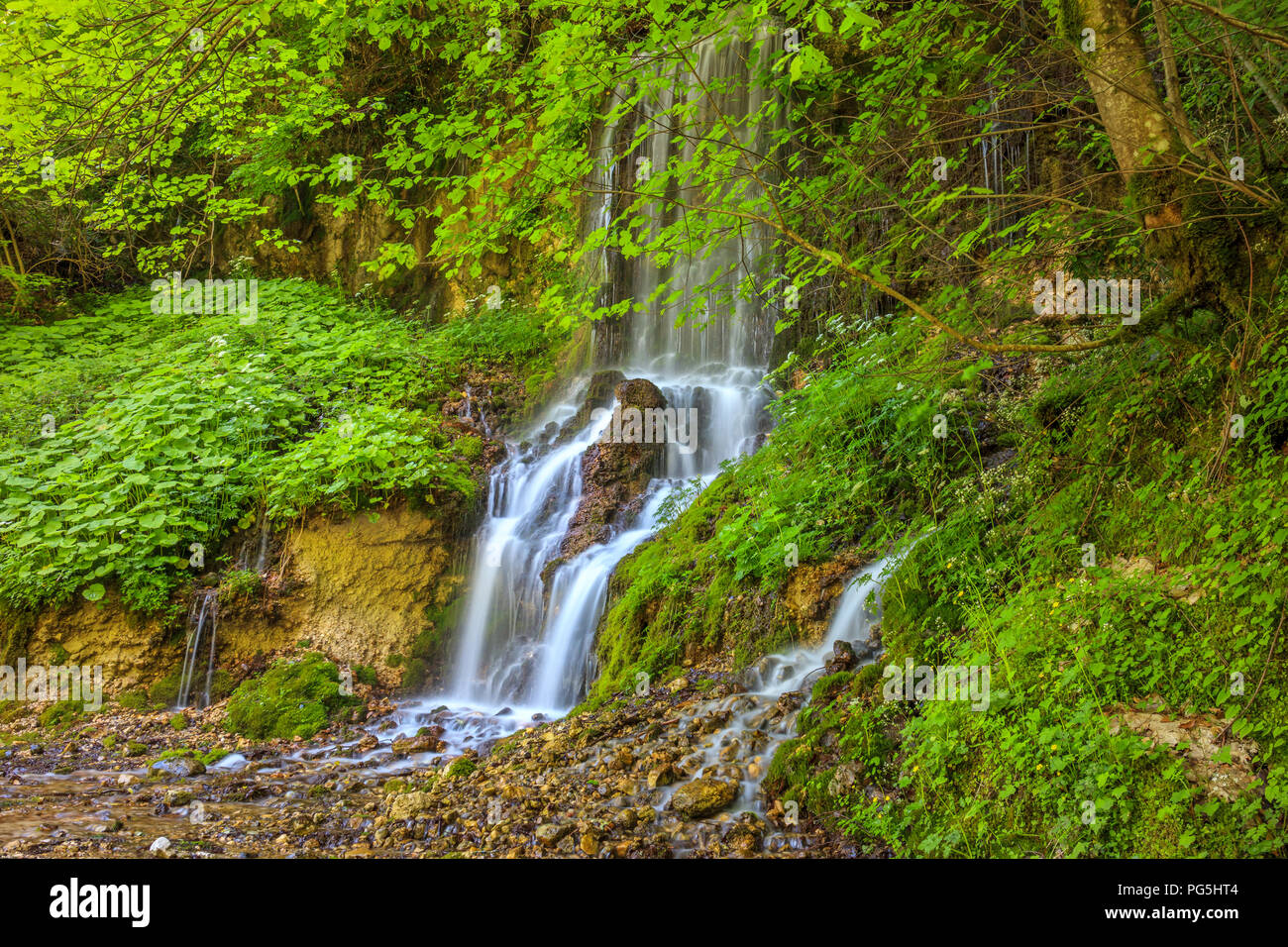 Waterfall in the Apennines Stock Photo