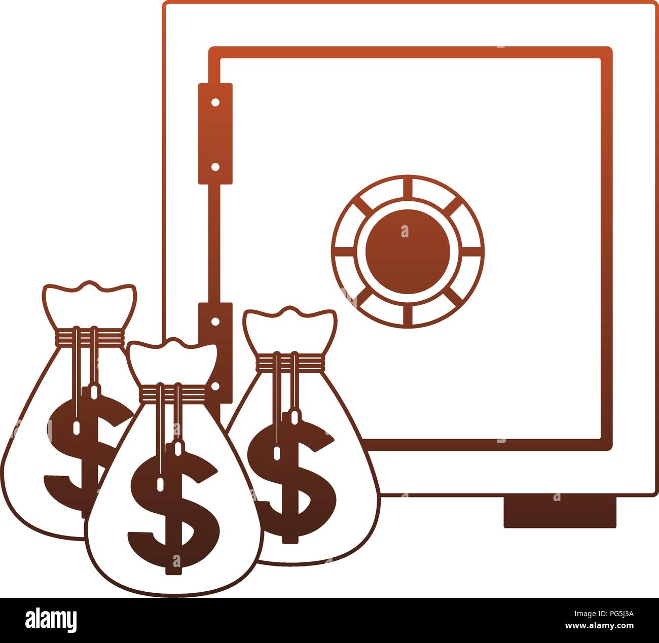 Money bags vault Stock Vector Images Alamy