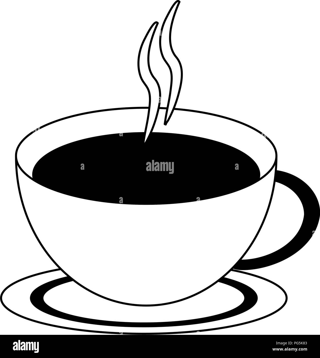 Hot Coffee Cup In Black And White Stock Vector Image Art Alamy Hot Coffee Cup In Black And White Stock Vector Image Art Alamy