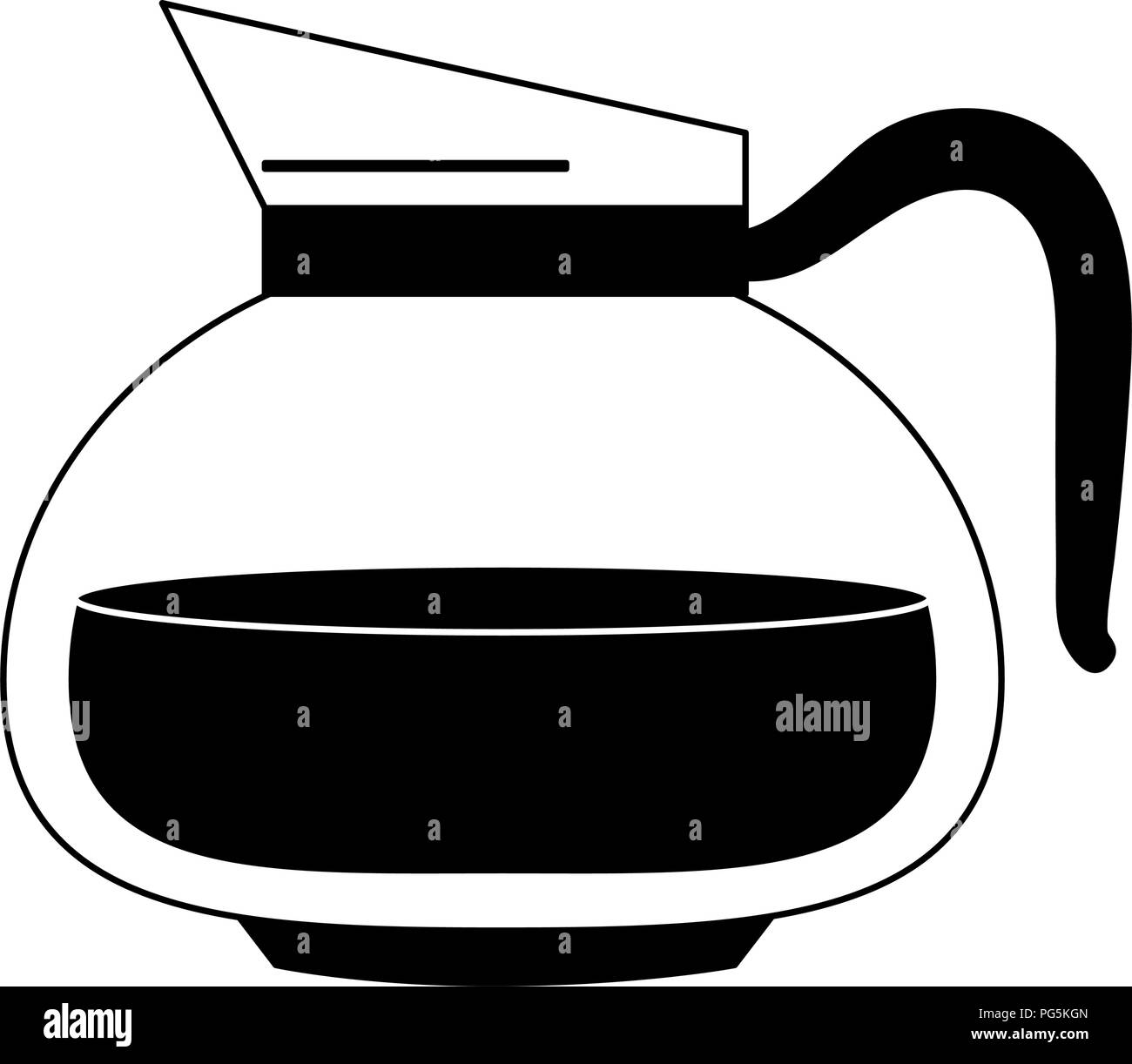 Coffee and tea kettle in black and white Stock Vector Image & Art Alamy