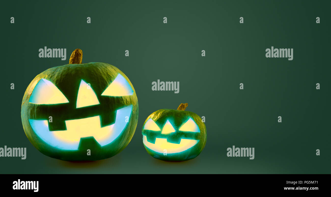 Halloween glowing pumpkins Stock Photo Alamy