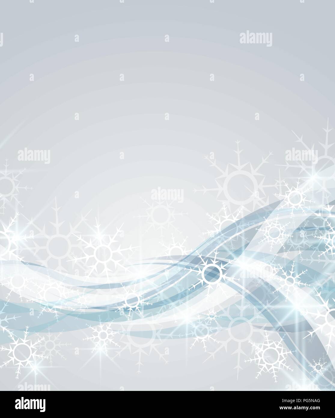 Christmas background with falling snow and stars Stock Vector Image ...