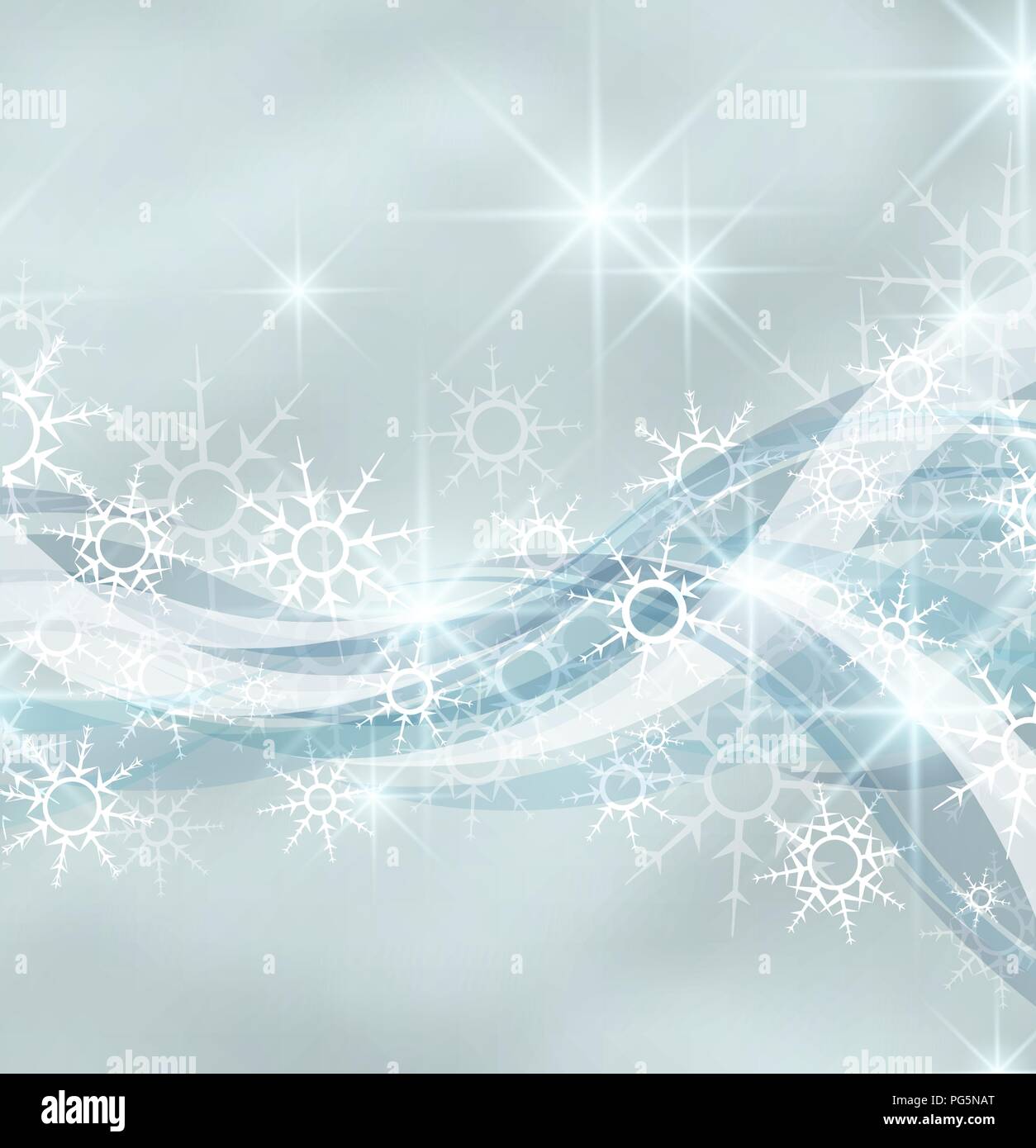 Christmas background with falling snow and stars Stock Vector Image ...