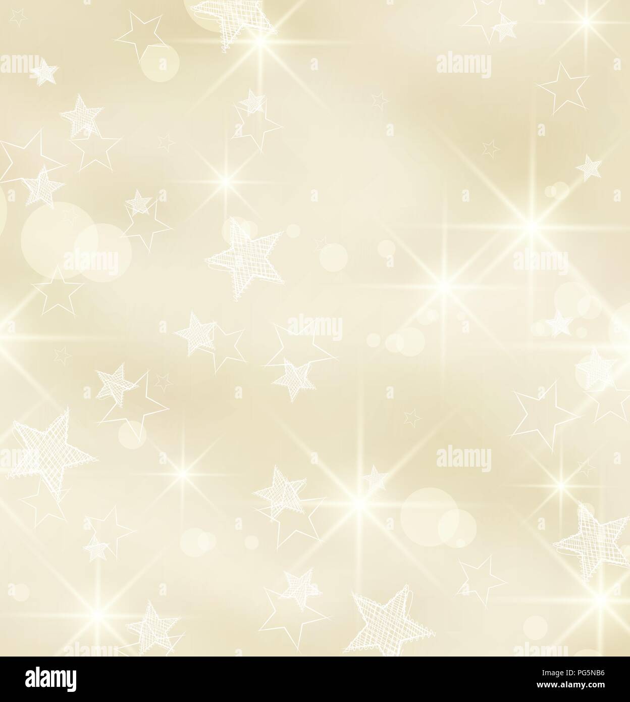 Christmas background with falling snow and stars Stock Vector Image ...