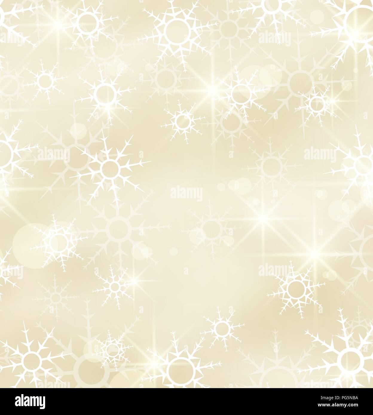 Christmas background with falling snow and stars Stock Vector Image ...