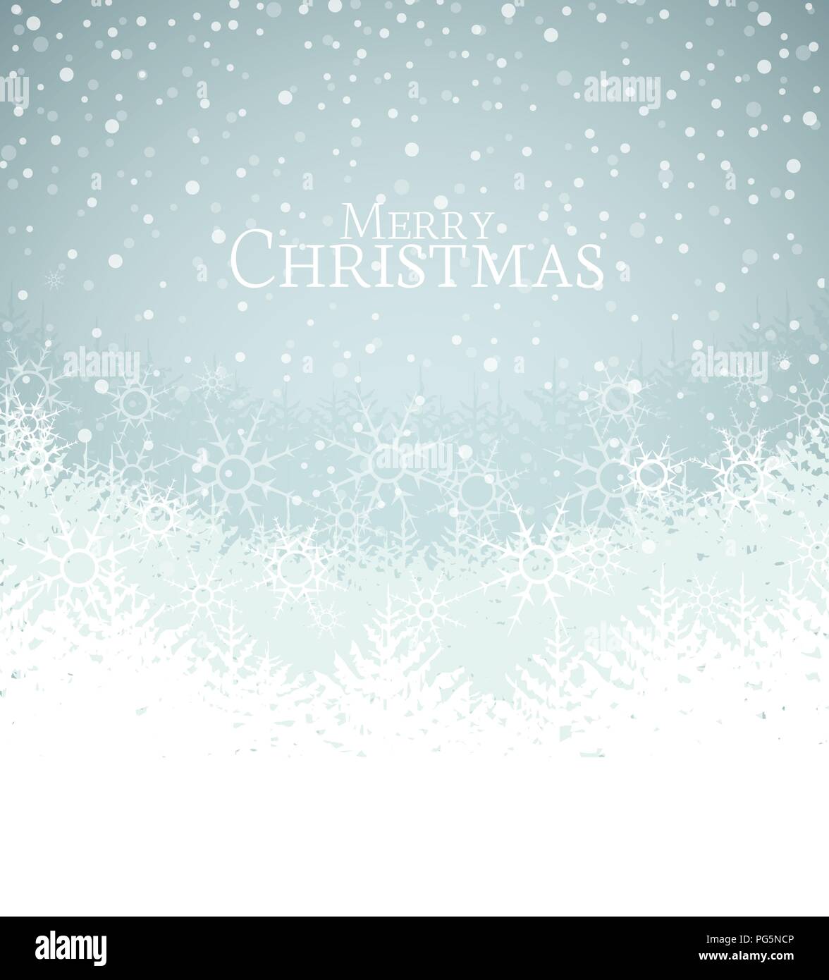 Vector illustration Winter landscape with trees and snow Stock Vector ...