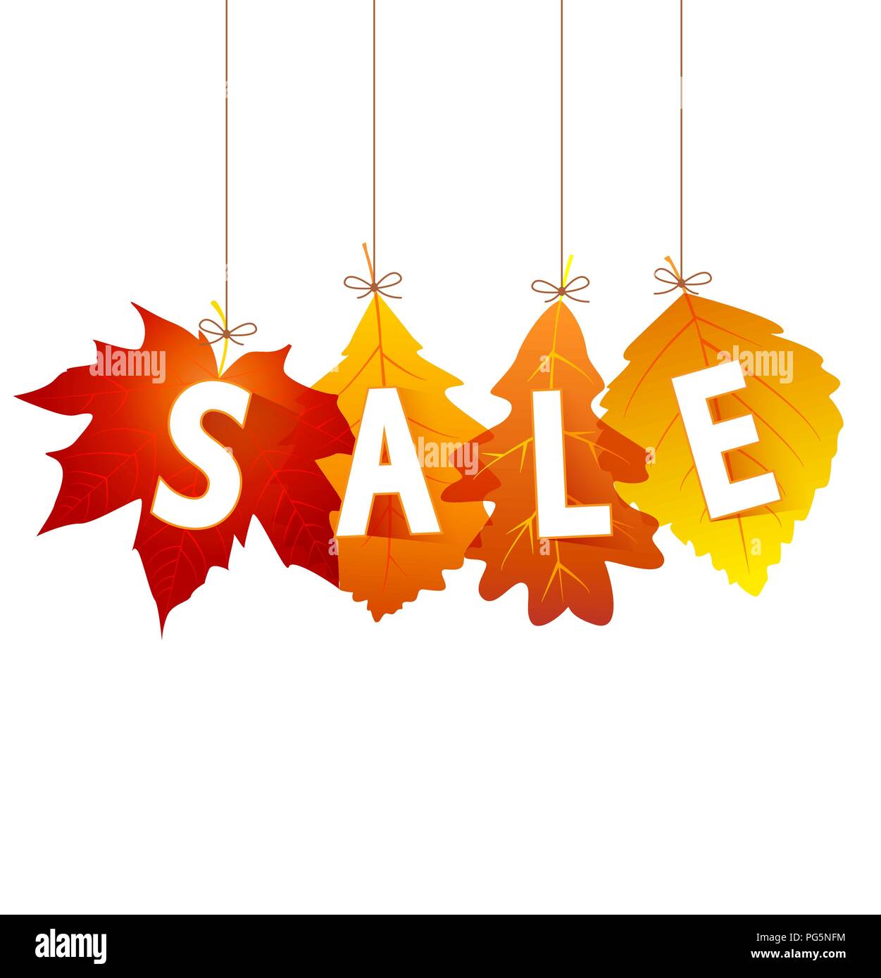 Vector illustration sale tags for autumn season Stock Vector Image ...