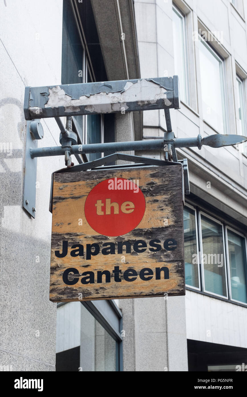 Sign above The Japanese Canteen in Watling Street, part of a chain of