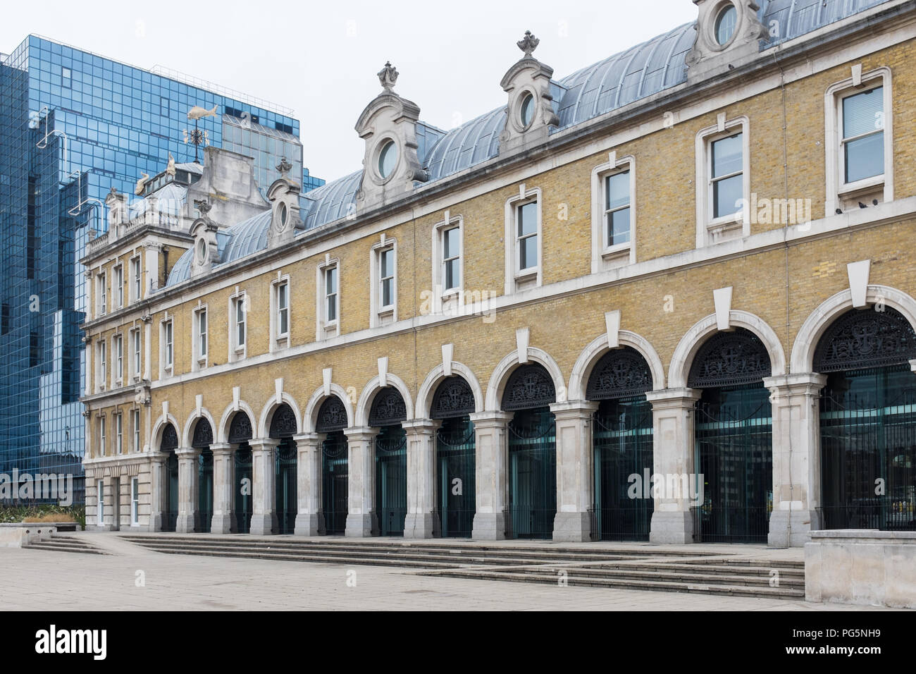 The Old Billingsgate Fish Market victorian building in Lower Thames Street,London which is now a hospitality and events venue Stock Photo