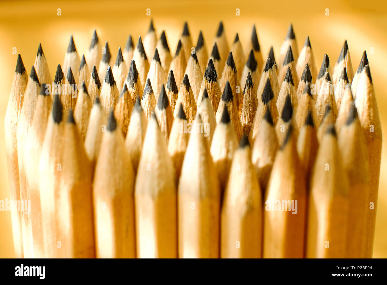 Packing of simple pencils. Many pencils piled in a big pile object Stock  Photo - Alamy