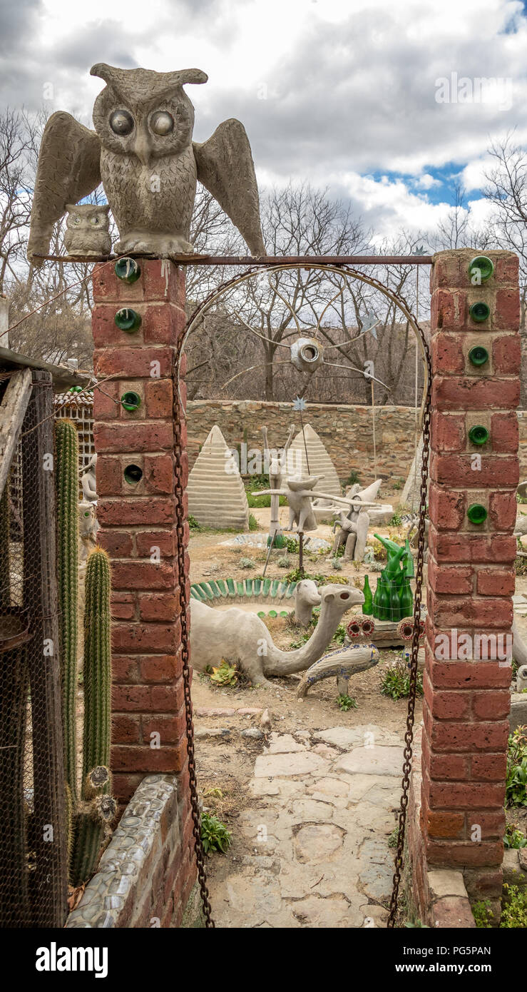 Nieu Bethesda, South Africa - the Owl House museum in the town came about when the owner Helen Martins's house turned into an outsider art venue Stock Photo